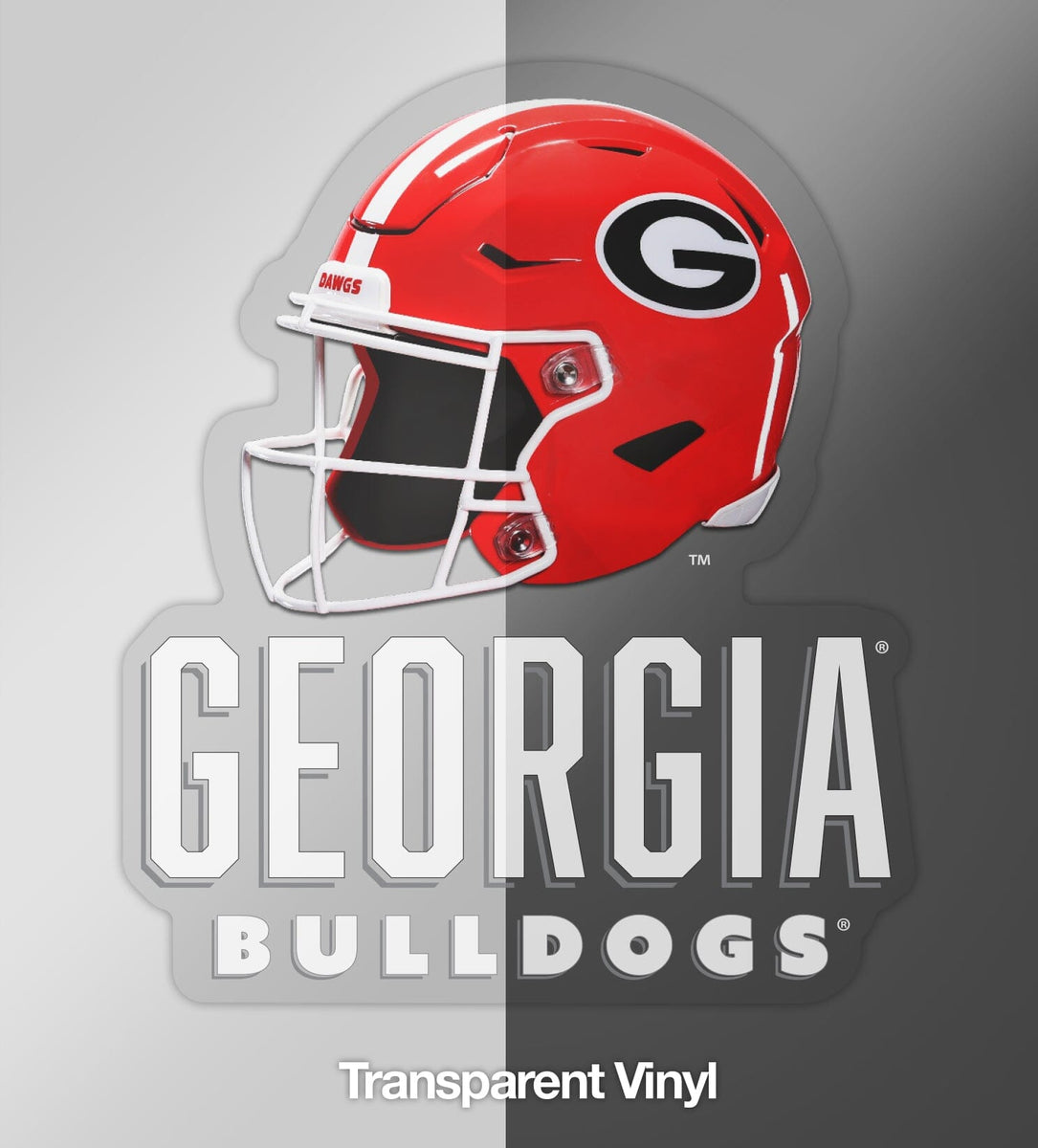 UGA Georgia Bulldogs Football Helmet Sticker - White Vinyl – The